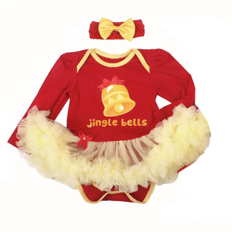 First Christmas For Baby Girl Clothing Sets Romper Tutu Dress Newborn Costumes Jumpsuit Outfits Short Sleeve Party | Детская одежда и