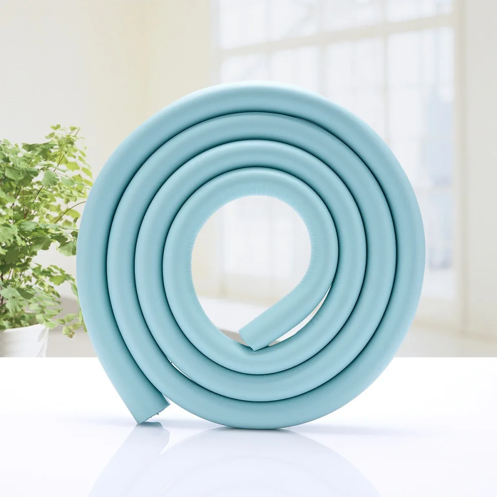 Light blue 2 м u-образная защита для детей, детская настольная мебель, защитный уголок, защита для детей, широкая подушка, краш-бар - Цвет: Light blue