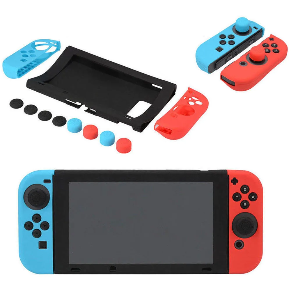 Чехол с переключателем для nintendo Switch, противоскользящий силиконовый защитный чехол с захватами для большого пальца, чехол для nintendo Switch L0606