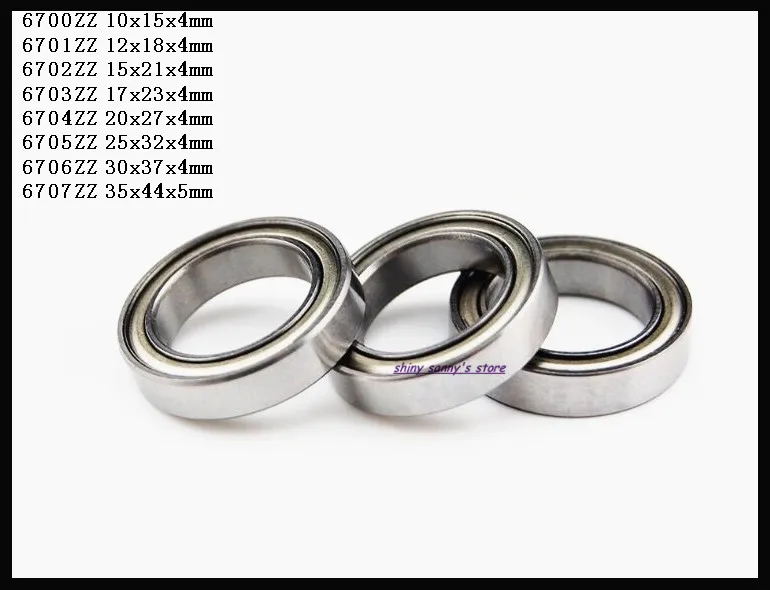 6-15 шт./лот 6704ZZ 6705ZZ 6706ZZ 6707ZZ тонкая стена глубокий канав шарикоподшипник