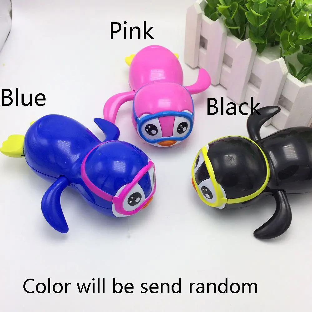 random color 1 шт. милые Мультяшные животные Пингвин классические детские игрушки для купания Пингвин заводные на цепочке детские пляжные игрушки для купания - Цвет: random color
