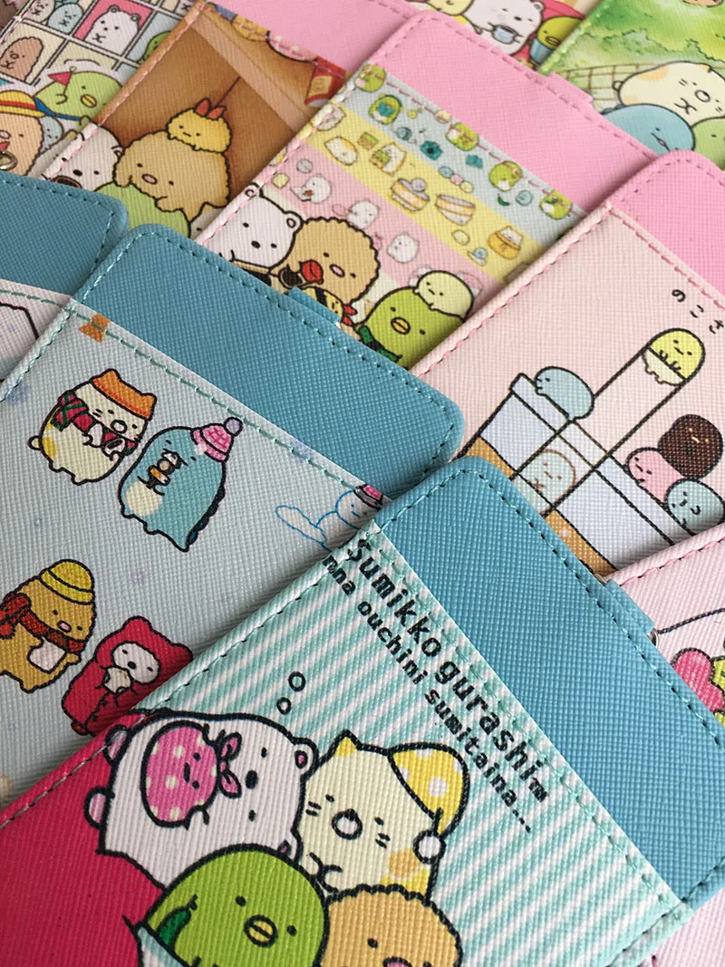 IVYYE 1 шт. Sumikko gurashi аниме плюшевый держатель для карт PU мультфильм Кредитные ID Сумки монета автобус карты кошелек малыш девочки подарки