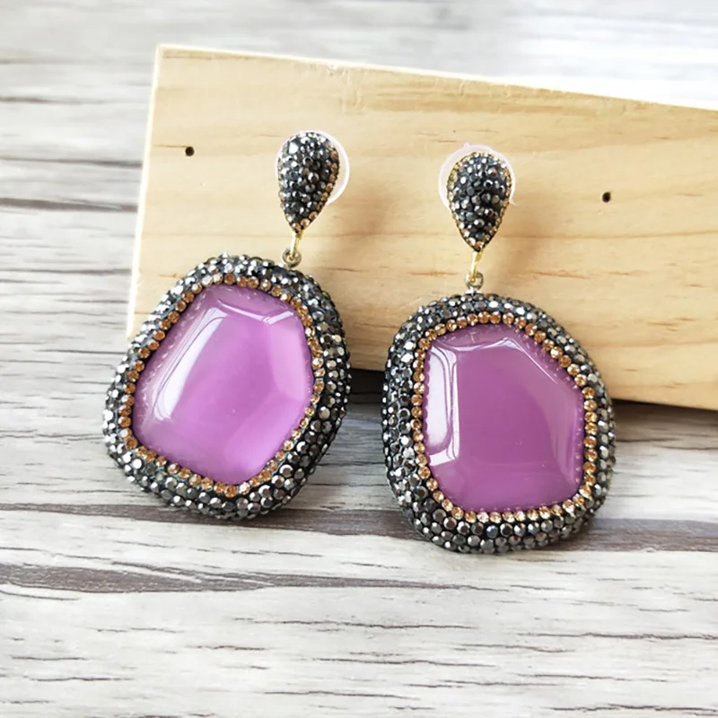 

1 pair Fashion acrylic charms drop dangle earrings,Pave Zircon Rhinestone Earrings For Women Jewelry ER713