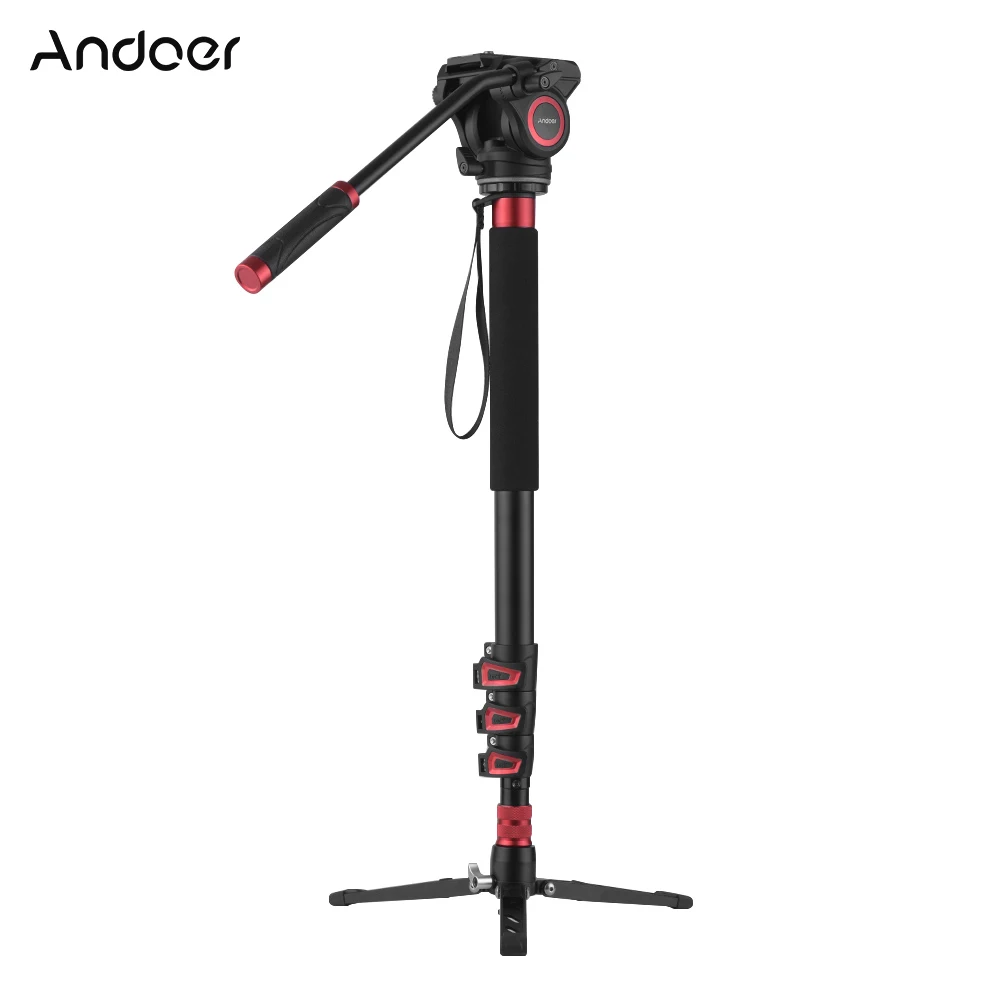 Andoer MFA 324K алюминиевый сплав с откидной крышкой Mono pod 4 секционная телескопическая