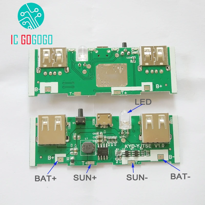5V 1/1.5A Солнечный внешний аккумулятор Двойной USB портативная солнечная батарея