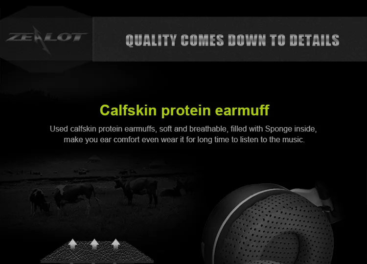 ZEALOT B17 Bluetooth наушники с шумоподавлением супер бас беспроводная стерео гарнитура с микрофоном наушники, fm-радио, TF слот для карты