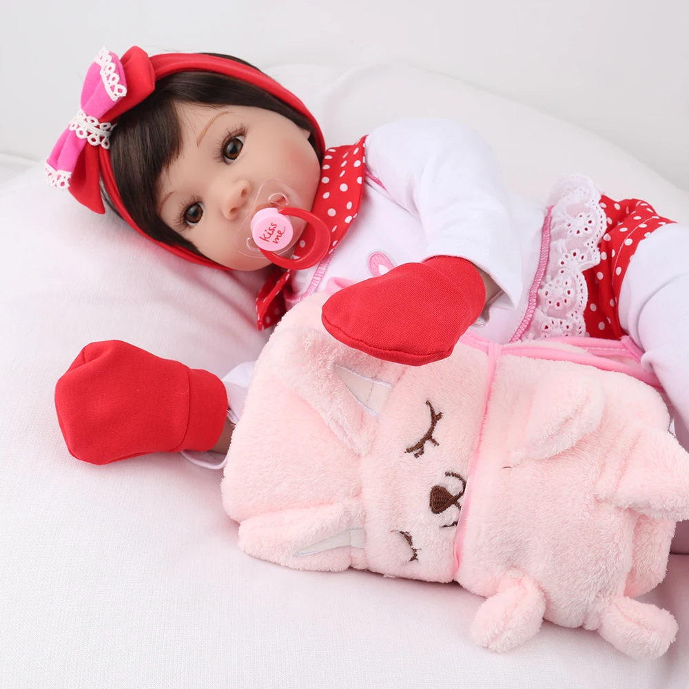 NPKDOLL Reborn Baby Doll Lifelike Bebe Boneca мягкая виниловая Акция очаровательная девочка милый 22