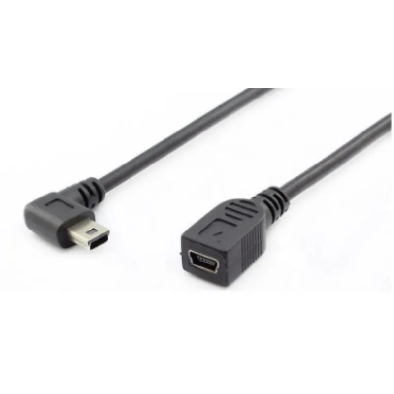 Мини usb 2 0 5Pin штекер к гнезду удлинительному разъему адаптер длинный разъем 90