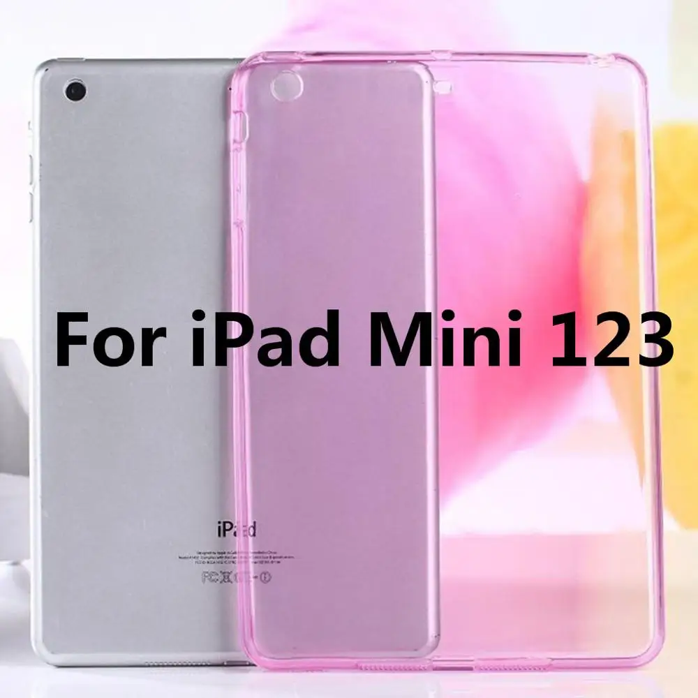 For iPad Mini 123 Для Apple iPad Mini 1 2 3 4 чехол TPU Мягкий Прозрачный бампер чехол для iPad Mini 7," ультра тонкий прозрачный силиконовый чехол A1550 - Цвет: For iPad Mini 123