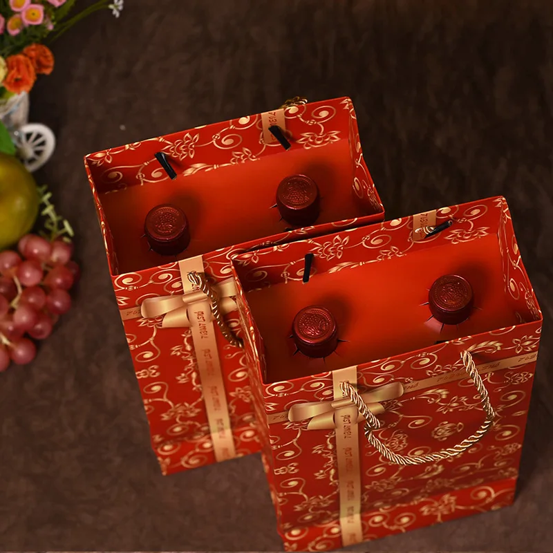 Праздничные принадлежности лук общий размер красные упаковочные мешки для вина