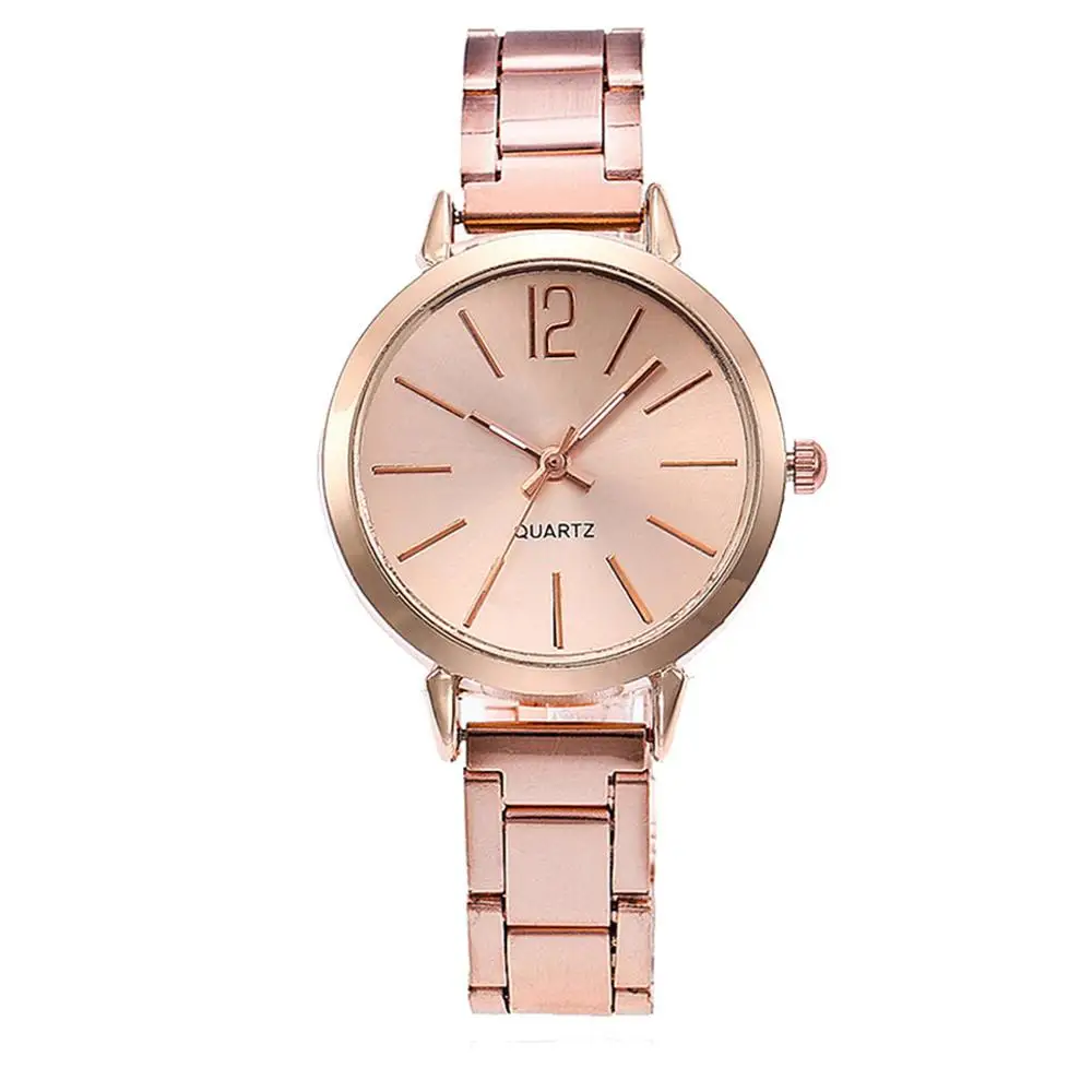 Rose Gold Женские повседневные минималистичные модные деловые часы-браслет, Роскошные Аналоговые кварцевые наручные часы, сувенир, подарки на день рождения - Цвет: Rose Gold