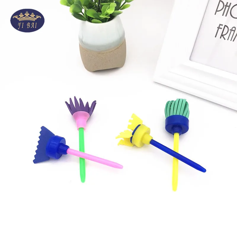 4 шт. DIY штампы игрушки для детей креативные губки Рисование краски кисти граффити игрушки подарки на день рождения для детей
