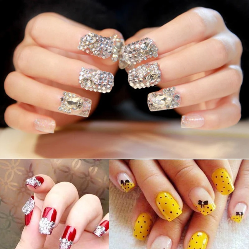 5pcs/set Acrylic 2 Ways Nail Art Dotting Pen Colorful Rhinestone Decoration Painting Brush Nails Design Tools | Красота и здоровье