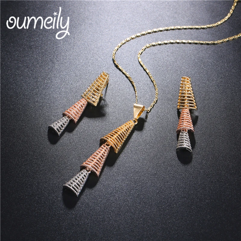 OUMEILY Ювелирные наборы для женщин модные африканские бусы ювелирный набор