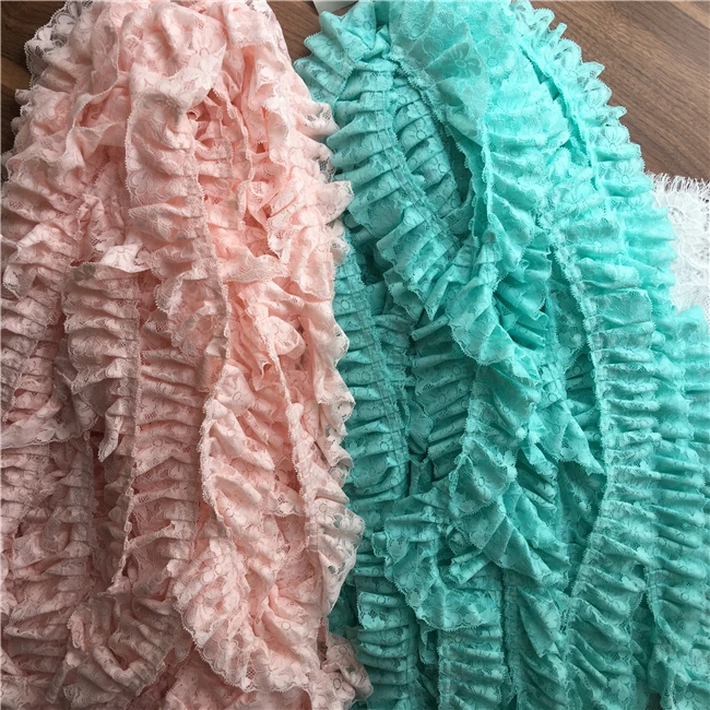 Кружевная Складная юбка манжеты кукла платье кружевной отделки свадебное