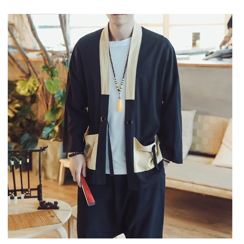 Кимоно Кардиган для мужчин японский obi мужской yukata Мужская haori японская одежда