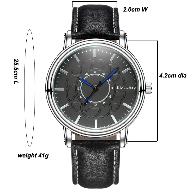 WJ-8108 Wal-joy мужские модные трендовые светящиеся стрелки роскошный Циферблат