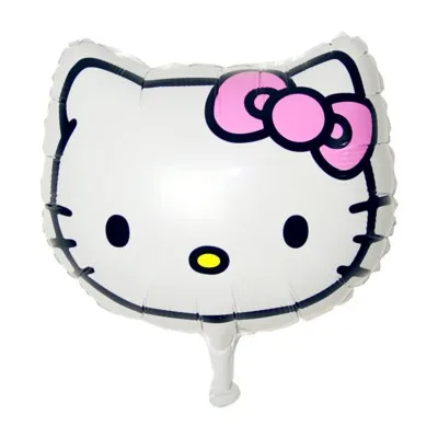 KUWANLE 50 шт./лот Hello Kitty голова фольги гелиевые шары мультфильм KT для свадьбы дня