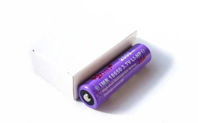 Заводская розетка Высокое качество 18650 20A IMR 3 7 v 2000mah перезаряжаемая литий ионная