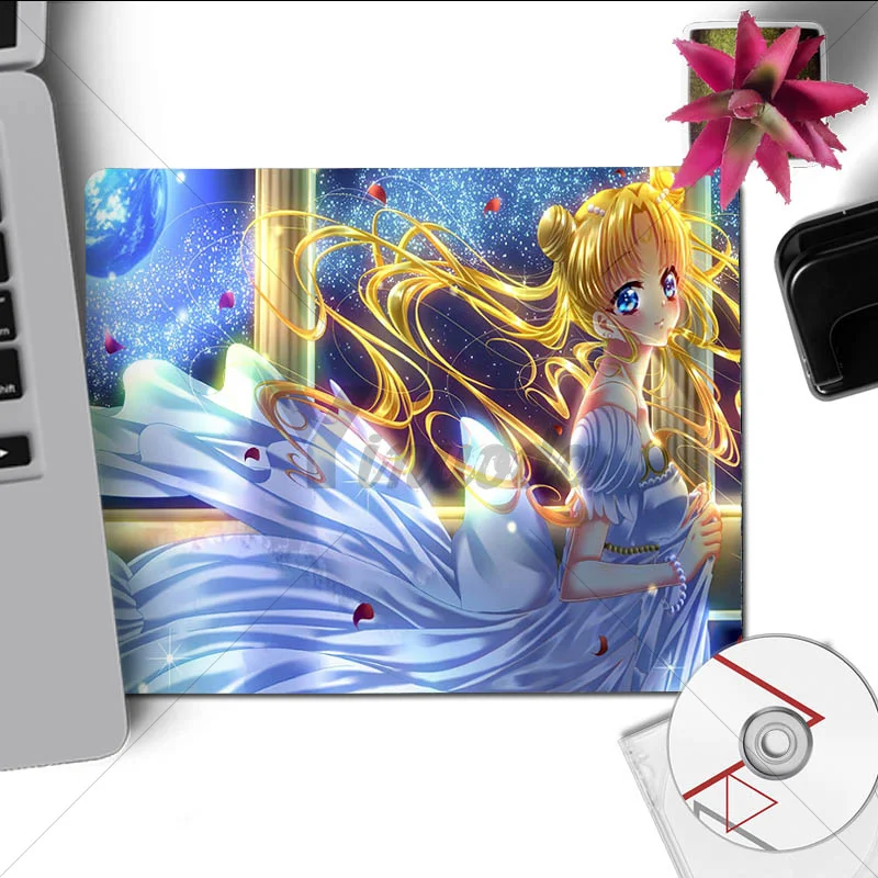 Игровой коврик Yinuoda sailor moon Аниме-пэд для мыши размером 180x220x2 мм и 250x290x2 мм - Цвет: No Lock Edge18x22cm