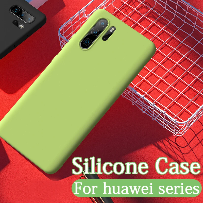 Жидкий силиконовый чехол для huawei p20 p30 pro p 20 30 мягкий honor 9 lite 10 light 8x 8a 8s 10i 9i чехлы