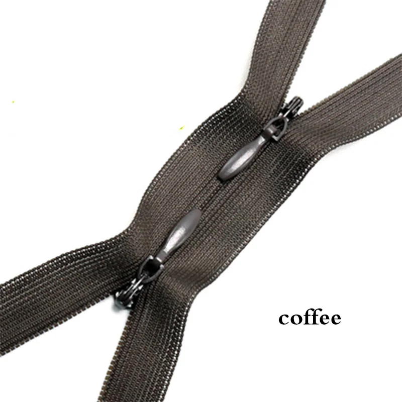 coffee 10 шт. детская одежда с двойной головкой, невидимая молния, 60 см, длинное летнее платье, платье для грудного вскармливания, рюкзак - Цвет: coffee
