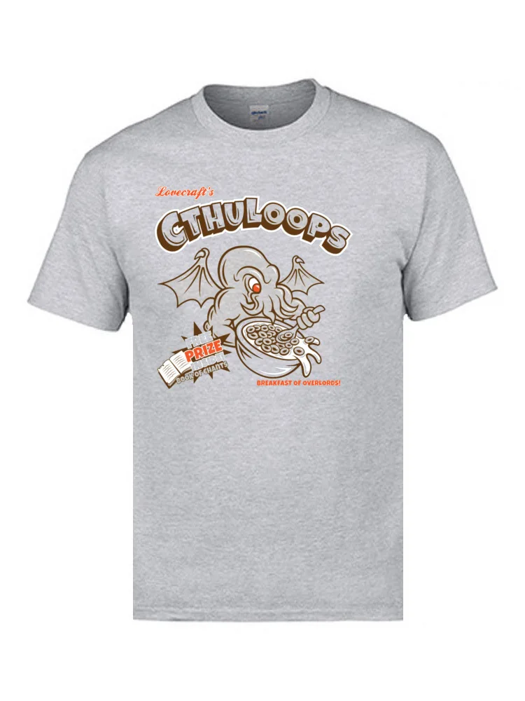 Забавные футболки Cthuloops Cthulhu Food & Delights Lovecraft черные простые с 3D рисунком одежда
