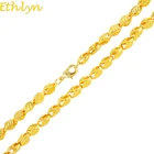 Ethlyn ручная работа, длина 50 см, ширина 3 мм, новинка, плотное ожерелье из твида, золотого цвета, в Африканском, Тайваньском стиле, массивная цепочка, ДубайАрабская N034