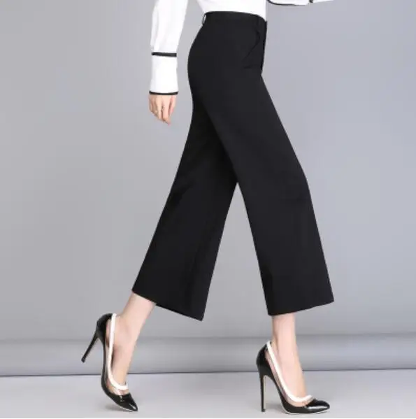 2017 Модные женские винтажные широкие брюки в Европейском стиле Летние