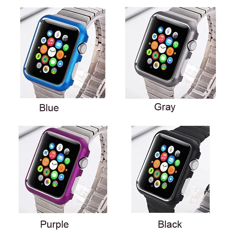 Металлический чехол из алюминиевого сплава для Apple Watch Series 3 2 1 цветной защитный бампер чехол для iWatch 42 мм 38 мм чехол для часов