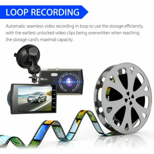 4 дюймовый 1080HD Автомобильный видеорегистратор с сенсорным экраном камера видео