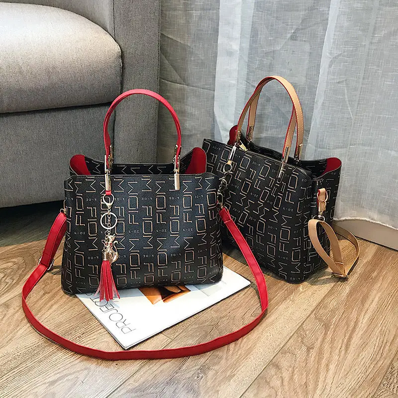 Фото Bag Woman Famous Luxury Brand Fashion Large-capacity Handbag European and American Style 2019 Summer Messenger Багаж и сумки Bag Woman Famous Luxury Brand Fashion Large-capacity Handbag European and American Style 2019 Summer Messenger Багаж и сумки