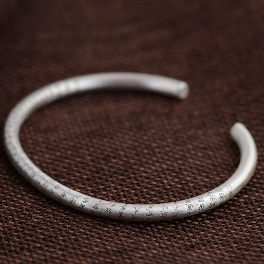 Браслет S990 из тайского серебра в античном стиле браслет с сердечком