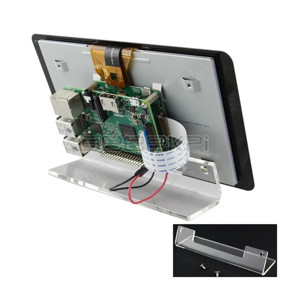 Прозрачный акриловый кронштейн для официального сенсорного экрана Raspberry Pi 7 дюймов 800*480