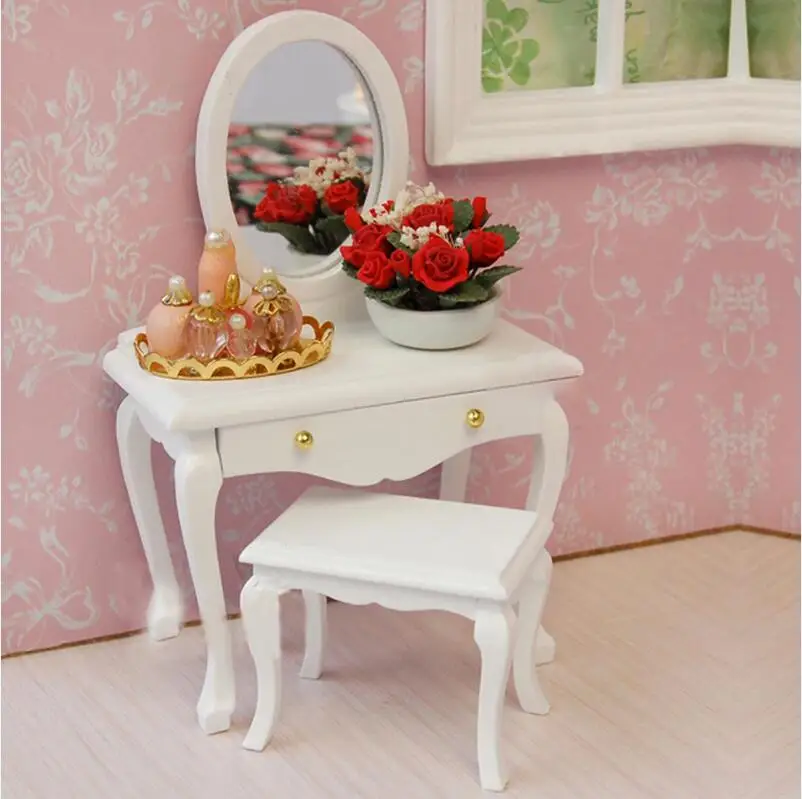 B-table and chair A01-X121 одежда для малышей подарок игрушка 1:12 кукольный домик мини мебель миниатюрный rement деревянные комоды и табуреты розового цвета 2 шт./компл - Цвет: B-table and chair