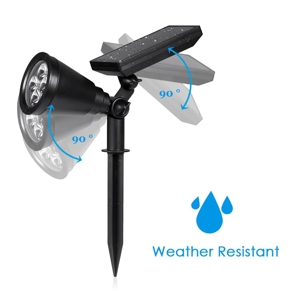 Точечный светильник на солнечной батарее для лужайки открытый сад 4 светодиодный