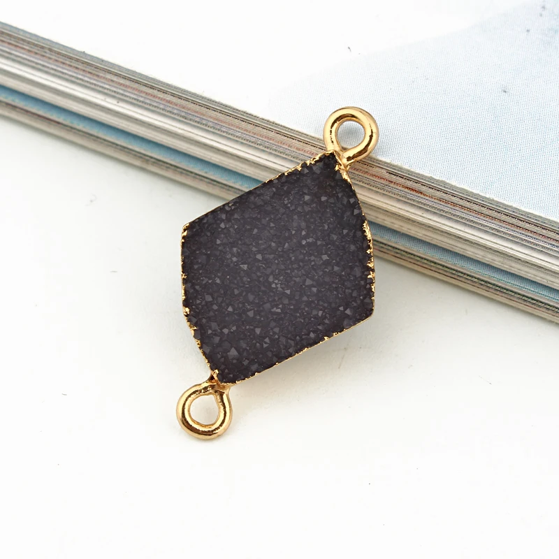 2pcs Geometric Resin Bracelet Connector Findings Charms Two Hole Jewelry Making Women Earrings Necklace Pendant Accessory F264 | Украшения