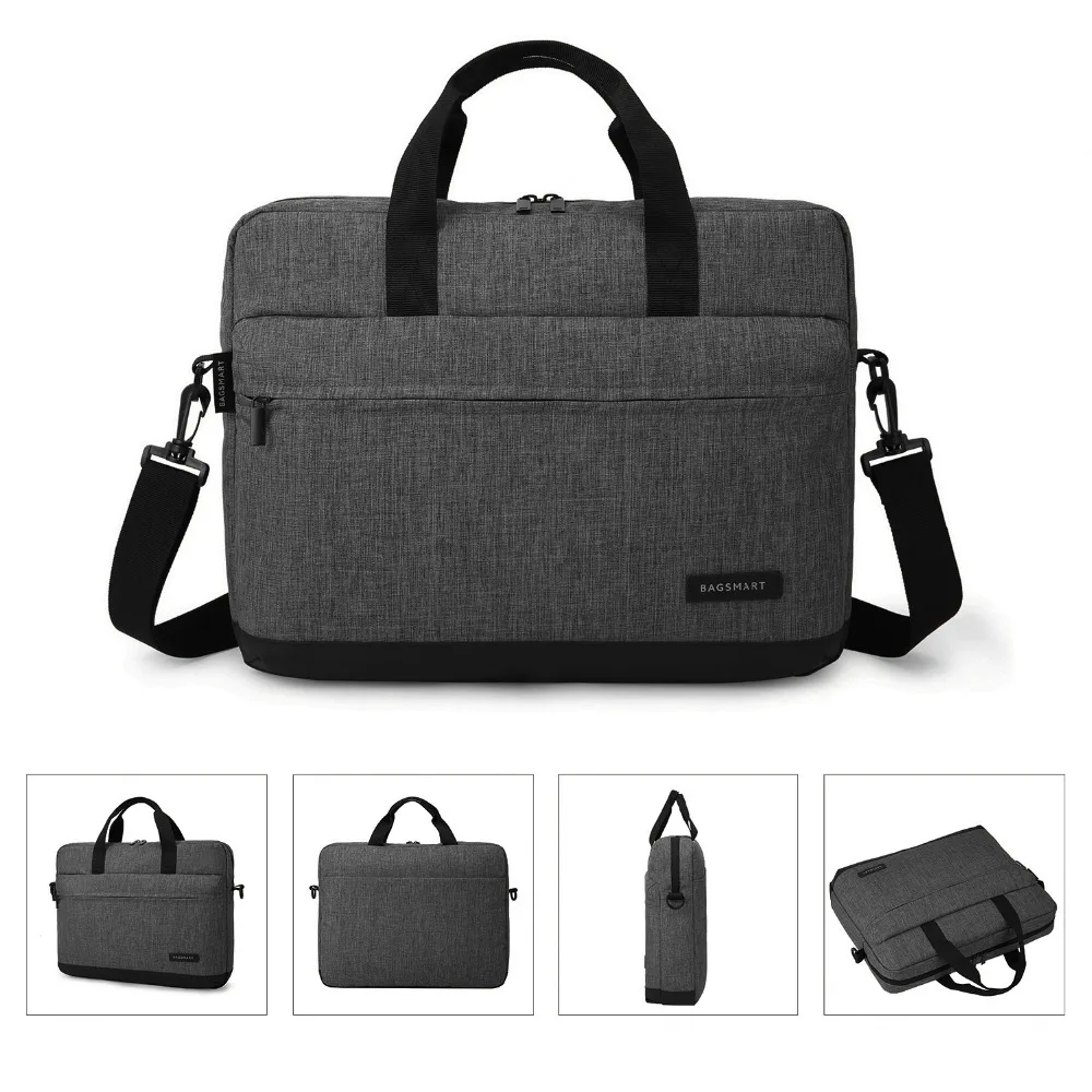 BAGSMART водонепроницаемый портфель для мужчин нейлон 15 6 дюймов Сумка ноутбука