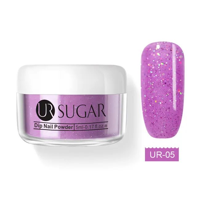 05 Ur Sugar 5 мл голографическая погружающаяся пудра для ногтей Блестящий Блеск пыль розовый погружающийся порошки для ногтей натуральный сухой без лампы лечения украшения - Цвет: 05