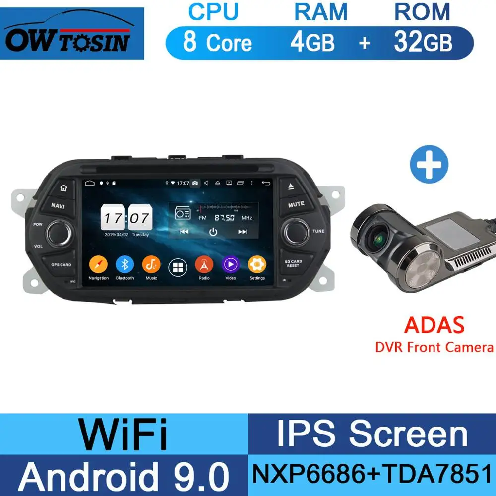 32G Adas Camera " ips 1024*600 8 ядерный 4 Гб ram+ 64 Гб rom Android 9,0 автомобильный dvd-плеер для FIAT EGEA CarPlay Parrot BT Радио AdasDVR - Цвет: 32G Adas Camera