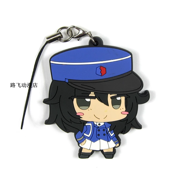 Фигурка аниме модель резиновый брелок кулон для девочек Und PANZER Nishizumi Miho Saori Takebe Yukari