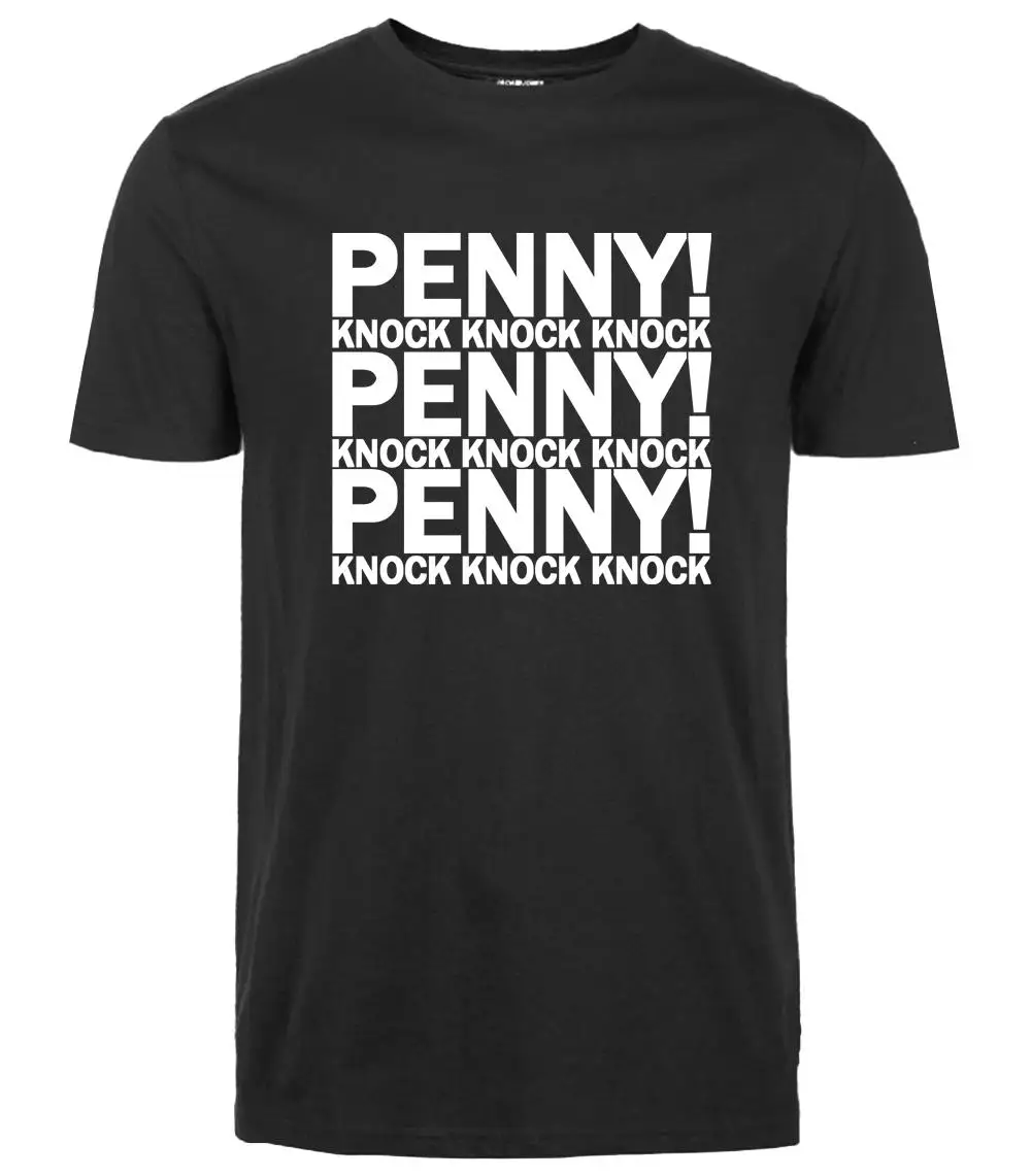 Лидер продаж, мужские футболки с надписью The Big Bang Theory PENNY KNOCK, высококачественные хипстерские футболки из хлопка, 8 цветов, Camisetas Hombre