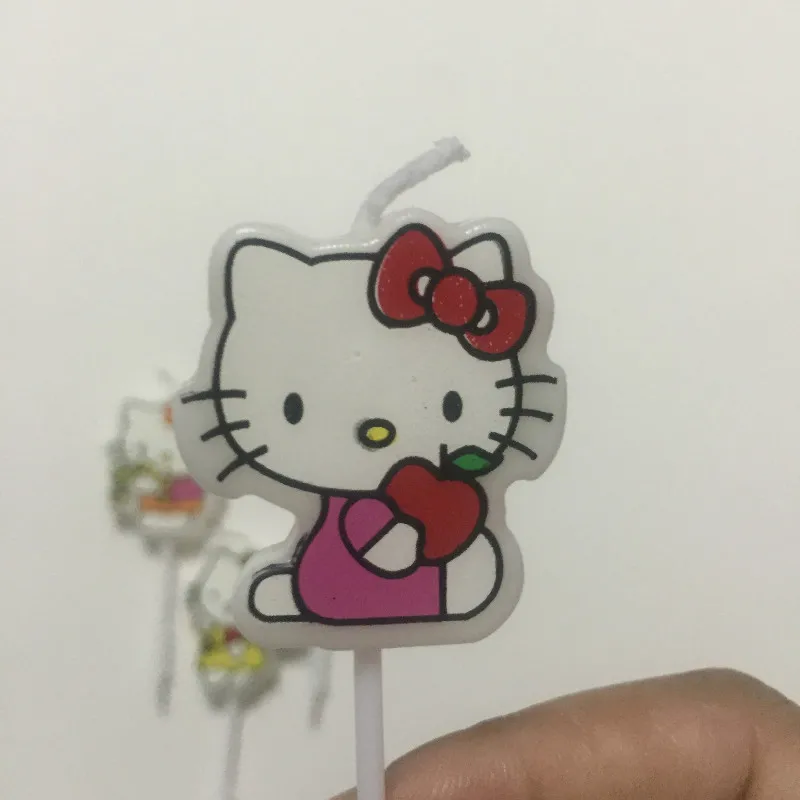 5 шт./компл. hello kitty мультфильм тема свечи для торта на день рождения товары