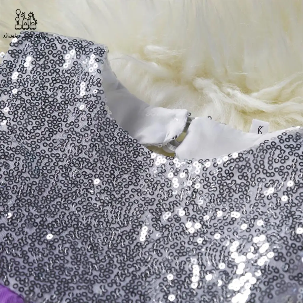 Summer New Girls Dress Mesh Princess Sequins Backless Love Baby Evening Birthday Party | Детская одежда и обувь