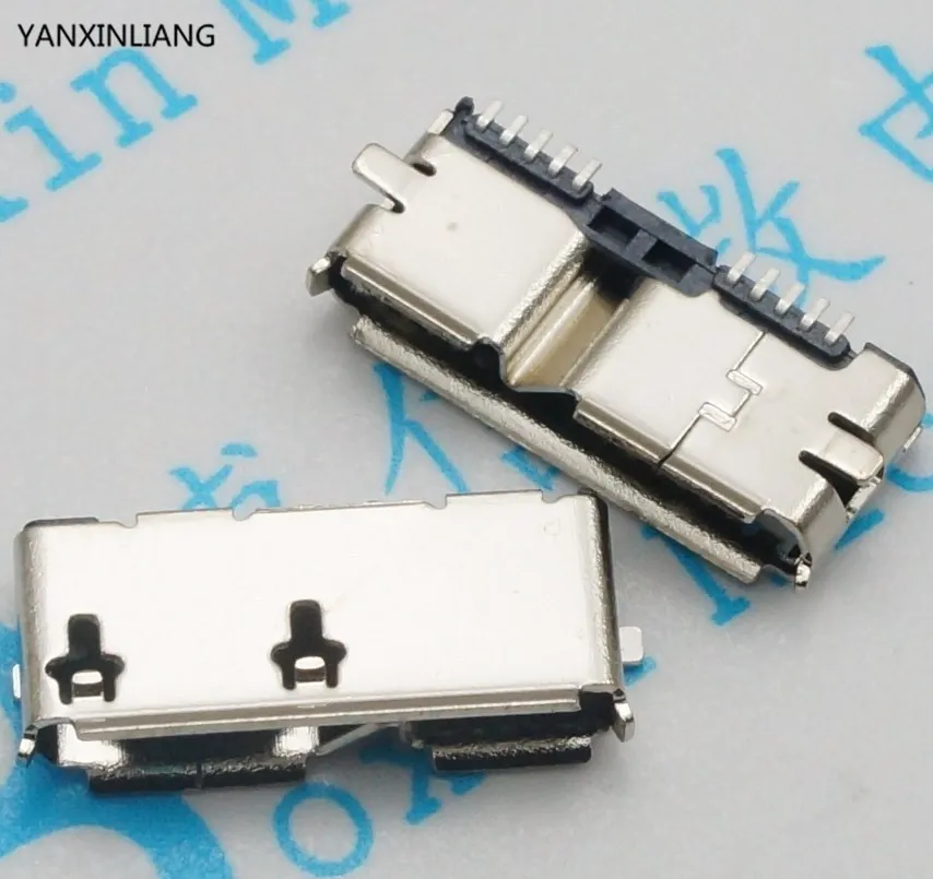 Гнездовой разъем Micro USB 3 0 B SMT 2 шт. 10pin для мобильных устройств интерфейс передачи