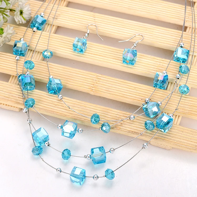 Новейшие Модные Винтажные Ювелирные наборы богемные кристаллы Многослойные