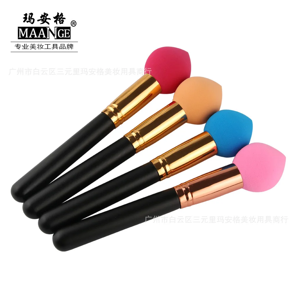

MAANGE explosion professional 4pcs long handle powder Cosmetic puff bubble water puff powder foundation beauty makeup