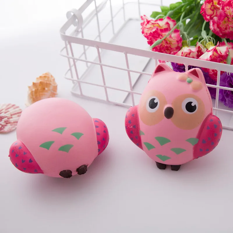 Squishy Kawaii милые розовые Сова из мягкой искусственной jumbo замедлить рост телефон