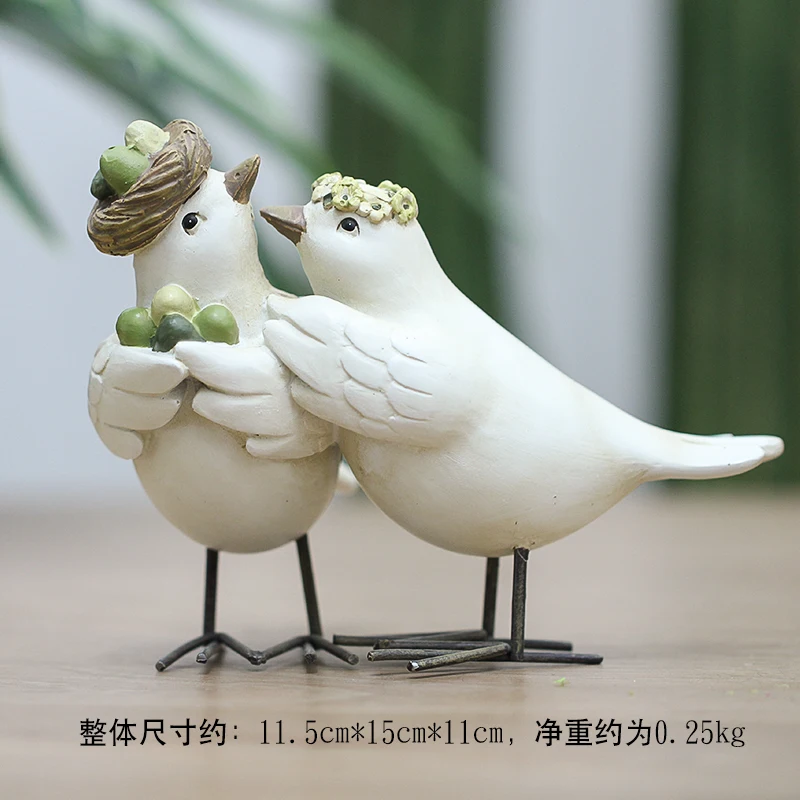 Ткачество Пара птиц Домашнее украшение гостиной ткать птица ТВ шкаф детская