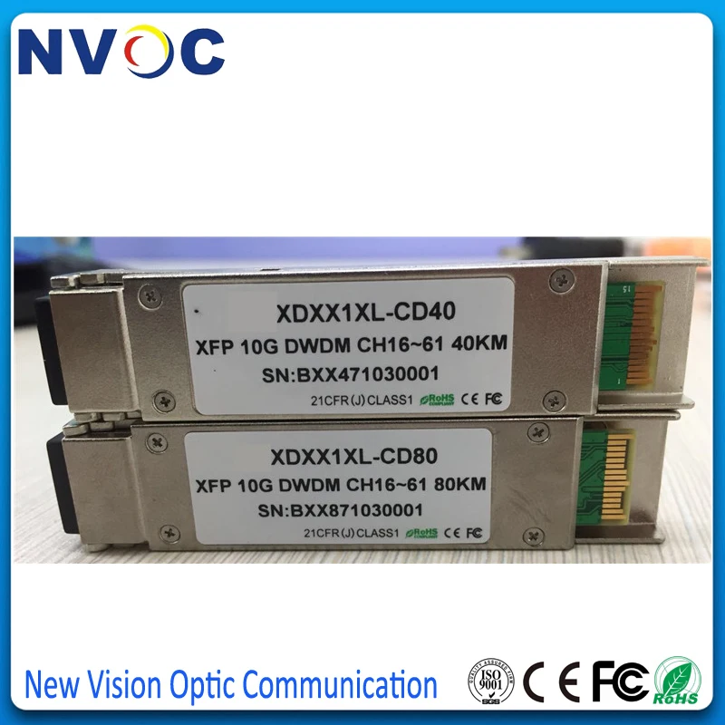 Приемопередатчик DWDM XFP с DDM волоконно-оптический модуль ITU GridM LC SFP 2 шт./лот |